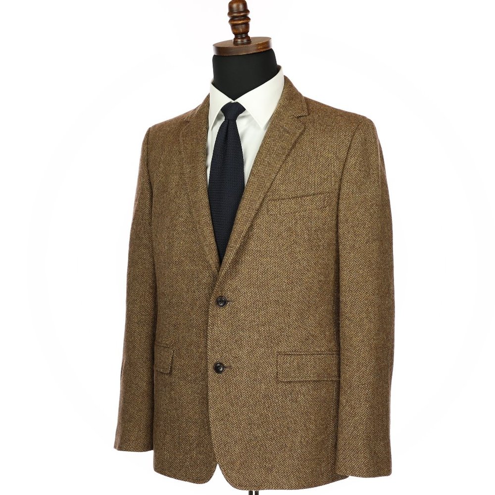 Bonobos Moon Tweed Wool Sport Coat Herringbone 40R - Picture 4 of 12